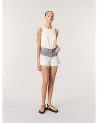 Maje - Tie-Dye Denim Shorts - Lyst