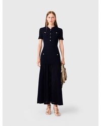 Maje - Pointelle Knit Maxi Dress - Lyst