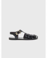Maje - Multi-Strap Leather Sandals - Lyst