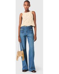 Maje - Sleeveless Crochet-Knit Top - Lyst