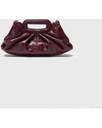 Maje - Milpli Mini Crackled Leather Clutch - Lyst