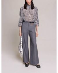 Maje - Bluse Mit Blumen-print - Lyst