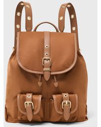 Maje - Leather And Nylon Backpack - Lyst