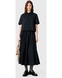 Maje - Cropped Rhinestone Cotton Shirt - Lyst
