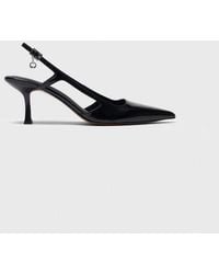Maje - Slingback-Pumps Aus Lackleder - Lyst