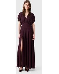 Maje - Patterned Jacquard Maxi Dress - Lyst