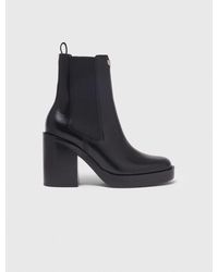 Maje - Heeled Leather Chelsea Boots - Lyst
