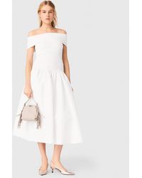 Maje - Rib Knit Bardot-Neck Top - Lyst