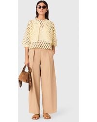 Maje - Rhinestone Crochet Cardigan - Lyst