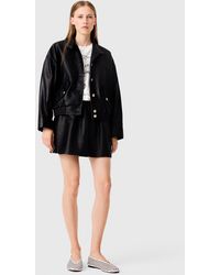 Maje - Short Leather Skirt - Lyst