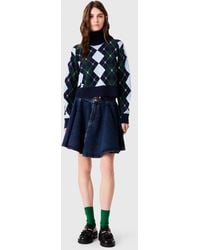 Maje - Argyle Jumper With Rhinestones - Lyst