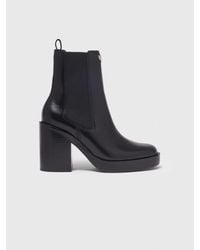 Maje - Heeled Leather Chelsea Boots - Lyst