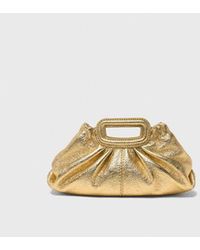 Maje - Metallic Leather Milpli Mini Clutch - Lyst