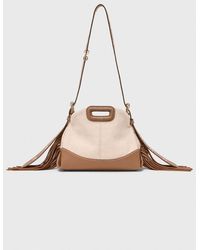 Maje - Canvas And Leather Miss M Mini Bag - Lyst