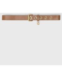 Maje - Leather Belt With Eyelets - Lyst