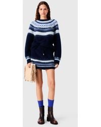 Maje - Short Jacquard Knit Skirt - Lyst