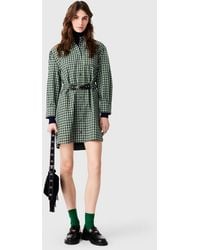 Maje - Short Shirt Dress With Rhinestones - Lyst