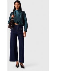 Maje - Wide Jeans With Patch Pockets - Lyst