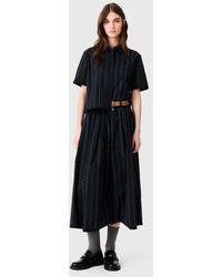 Maje - Long Rhinestone Cotton Skirt - Lyst