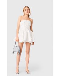 Maje - Short Embroidered Bustier Dress - Lyst