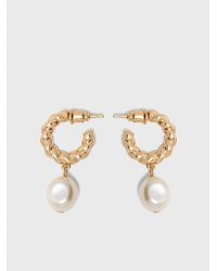 Maje - Twisted Bead Hoop Earrings - Lyst