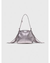 Maje - Metallic Leather Miss M Micro Bag - Lyst