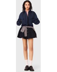 Maje - Quilted Jacket With Velvet Details - Lyst