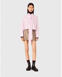 Maje - Short Shirt With Pussy Bow - Lyst