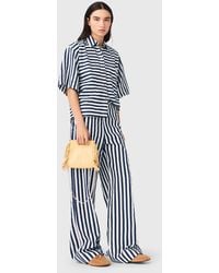 Maje - Cropped Linen-Blend Shirt - Lyst