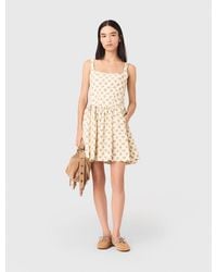Maje - Short Flared Patterned Dress - Lyst