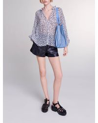 Maje - Bluse Mit Blumen-Print - Lyst