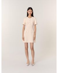 Maje - Tweed-Effect Knit Mini Dress - Lyst