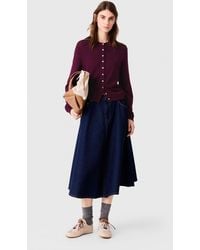 Maje - Cardigan With Embroidered Logo - Lyst