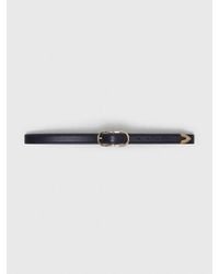 Maje - Double-Buckle Leather Belt - Lyst