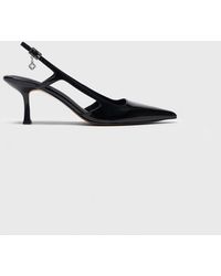 Maje - Patent Leather Slingback Pumps - Lyst