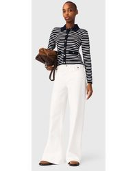Maje - Striped Polo Cardigan - Lyst