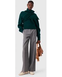 Maje - Wide-Leg Suit Trousers With Pleats - Lyst