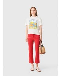 Maje - T-Shirt With Fish Print - Lyst