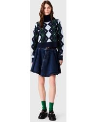Maje - Argyle Jumper With Rhinestones - Lyst