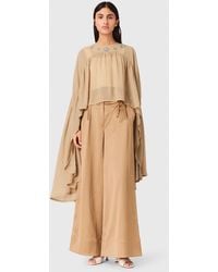 Maje - Cape Top With Jewel Collar - Lyst