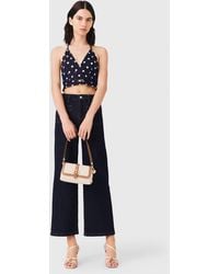 Maje - Backless Linen Blend Top - Lyst