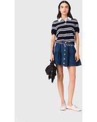 Maje - Short Denim Skirt - Lyst