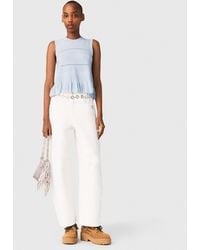 Maje - Ruffled Knit Top - Lyst