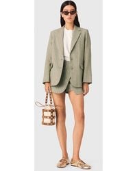 Maje - Linen Blend Suit Jacket - Lyst