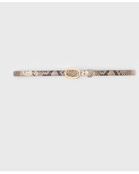 Maje - Slim Python-Effect Leather Belt - Lyst