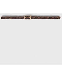 Maje - Slim Embossed Leather Belt - Lyst