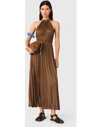 Maje - Pleated Maxi Dress - Lyst