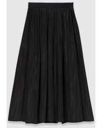 Maje - Flared-Skirt High-Rise Woven Maxi Skirt - Lyst