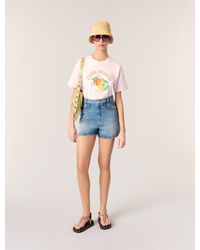 Maje - Gemustertes T-Shirt - Lyst