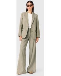 Maje - Linen-Blend Suit Trousers - Lyst